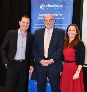 Matt and Liz Raad with Professor Alan Patching at ebusiness Institute bootcamp