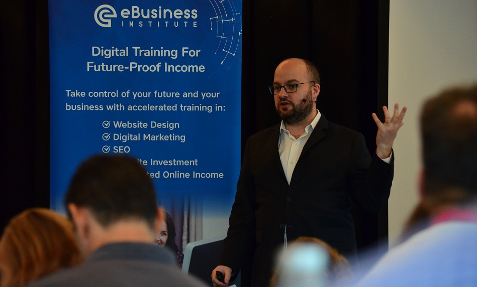 Thomas Smale presents at digital training boot camp