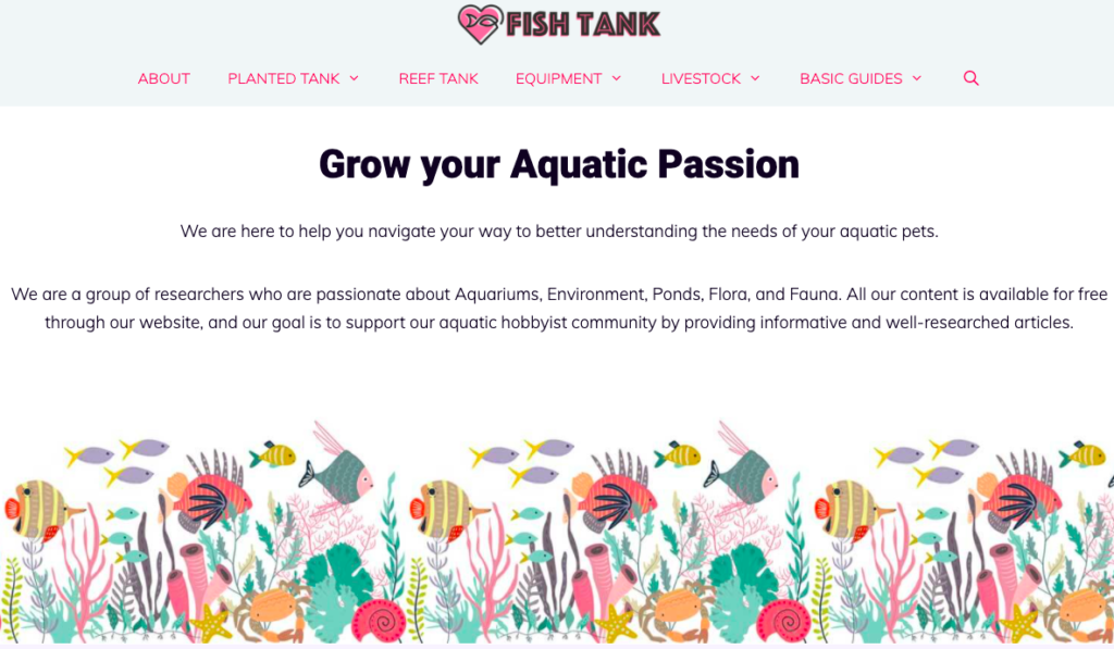fish tank product review website makes $3460 USD per month profit