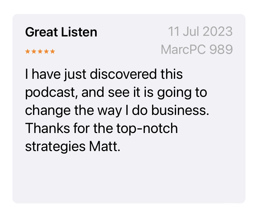 Digital Investors Apple Podcast review
